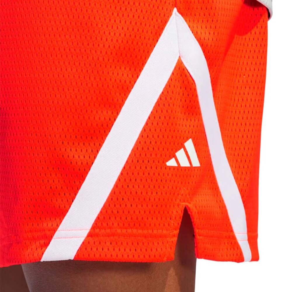 Adidas Women’s Select Basketball Drawstring Shorts Solar Red - Picture 3 of 7